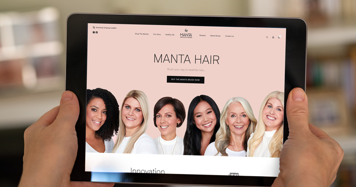 Website design project completed for Manta Hair