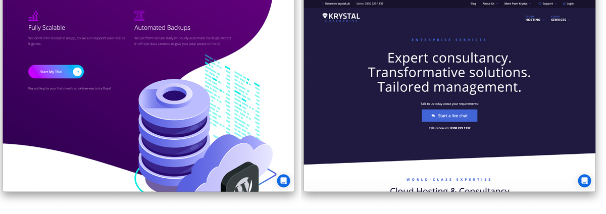 Krystal Hosting website
