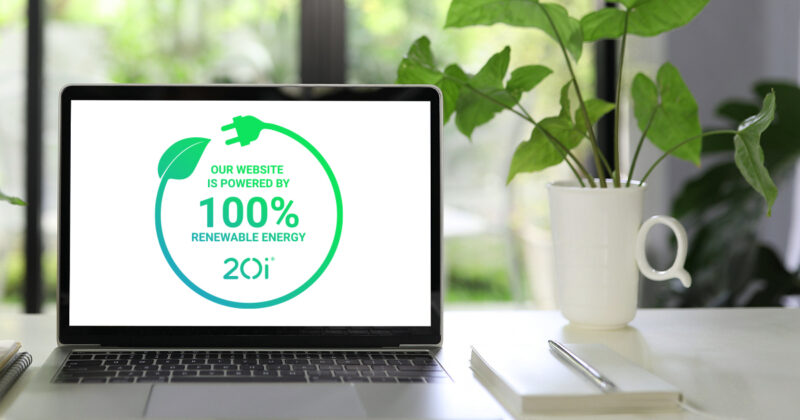 Website 100% Renewable Energy - 20i Hosting