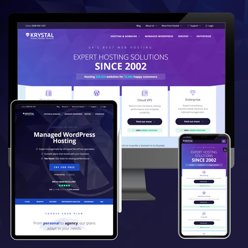 Krystal Hosting Web Design